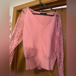 Lace sleeve top